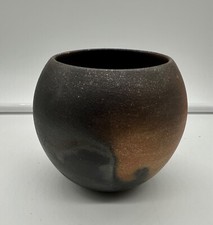 Robert Vigil - Nambe Pueblo Pottery - Micaceous Clay Vase with Fire Cloud Decor picture
