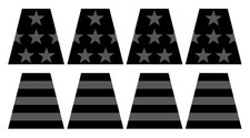 8 Reflective Subdued American Flag Fire Helmet Tetrahedrons Tets Firefighter picture