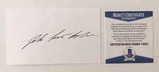 John Kenneth Galbraith Signed Autograph 3x5 Card BAS Beckett Economist Diplomat picture