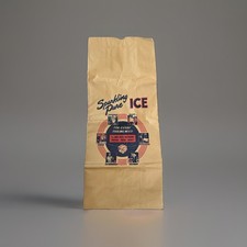Vintage Sparkling Pure ICE Paper Bag Vintage Never Used Large Size 18 x 8 inches picture