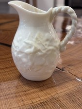 Antique German Porcelain Embossed Floral Creamer – Crown Backstamp – Germany picture