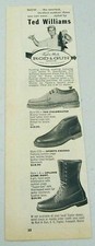 1954 Print Ad Ted Williams Rod & Gun Fishing & Hunting Shoes Freeport,ME picture