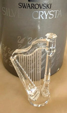Swarovski Signed Silver Crystal Harp Clear With Box picture