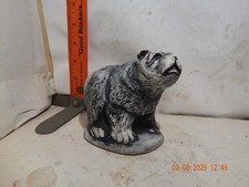 Mt. St. Helens Ash Bekka Signed Handcrafted Bear Sculpture/ Figurine Signed 5