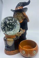 YANKEE CANDLE BONEY BUNCH WITCH LED BALL 2011 TEALIGHT HOLDER BRAND Rare picture