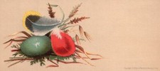 1880s-90s Eggs Feather R & J Gilchrist Dry Goods Winter St. Boston MA Trade Card picture