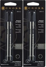 Cross Genuine Ballpoint Pen Refills, #8513-2, Black Medium, 2 Packs, 4 Refills picture