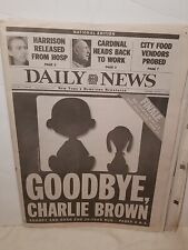 Vintage 2000 Daily news Goodbye Charlie Brown picture
