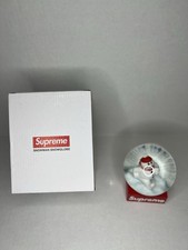 Supreme Snowman Snow Globe Glass Boxed Christmas White Red Seasonal picture