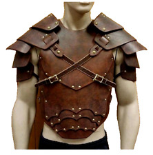Medieval Leather Armour Cuirass Viking Breastplate Cosplay Norse WITH SHOULDER picture