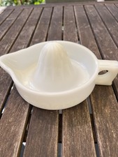 Vintage Sunkist White Milk Glass Orange Citrus Lemon Juicer Reamer Made In USA picture