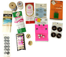 Lot Vintage Sewing Notions Thread, Buttons and More Some NEW picture