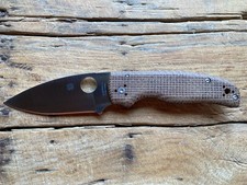 Spyderco Shaman S90V Satin Burlap Micarta C229BMBNP picture
