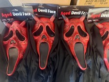 Ghostface Scream Aged Devil Face Mask Fun World In Stock  picture