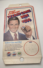 Vintage Pepsi Store Advertising Sign Cardboard Pepsi Cap Challenge TV Cash Game picture