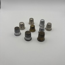 Sewing Vintage  Thimbles Group 9 Different picture