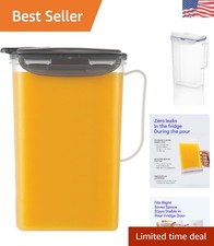 Elegant Aqua Plastic Pitcher - Airtight, Leakproof, 2 Quart for Water & Juices picture