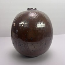 Vtg John McDowell Studio Pottery Vase 9in picture