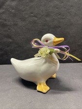 Enesco Porcelain Duck Figurine 5”L Ceramic picture