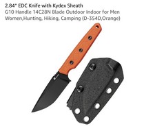 HX Outdoors 2.84” EDC Knife with Kydex Sheath (D-354D,Orange) picture