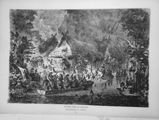 Wendische Schule im Spreewald, by Josef Puschkin   --  1882 picture