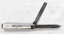 Rare Catttaraugus Cutlery Co 2 Blade 2 7/8 Inch Pearl Doctors Knife w/ Spatula picture