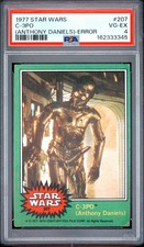 1977 Star Wars #207 C-3po (Anthony Daniels)-Error PSA 4 picture