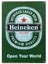 Heineken Beer Open Your World Vintage Novelty Metal Sign 12