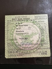 1956 Allied Forces Duty Rail Ticket – US Army Bremerhaven - Neubruecke (Germany) picture