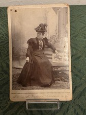 antique photo/cabinet 1897 dressed lady Chickasha indian territory 6.5
