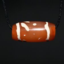 Genuine Ancient Etched Carnelian Bead with Beautiful Pattern over 1000 Years Old picture