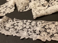 Duchesse Brussels Antique 19thC Handmade Needle LACE Study Craft Sew - Civil War picture