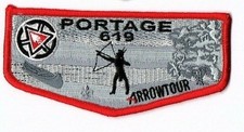 Boy Scout OA 619 Portage Lodge 2015 Centennial Arrowtour Flap picture