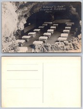 RPPC Restaurant La Gruta Teotihuacan Pyramids Mexico Cave Diner Vintage Postcard picture
