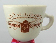 Vintage HANSEN Good COFFE Advertising Cup by Homer Laughlin Best China RARE picture