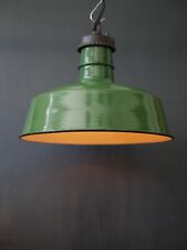 Maxlume Green Enamel Vintage Industrial Light # +  Hanging Kit picture