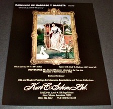 1996 RAIMUNDO DE MADRAZO Y GARRETA Art Gallery Exhibition 1-Pg Magazine PRINT AD picture