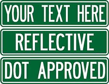 Custom street sign .080 thick 2-sided REFLECTIVE GREEN road sign DOT APPROVED picture