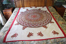 Rectangle Vintage Cotton Table Cloth / Wall Hanging Elephant India picture