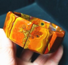RARE 70G Natural Warring States Red Agate Bracelet Madagascar Healing C1178 picture