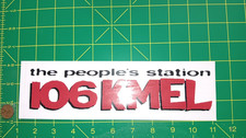VINTAGE 106 RADIO STATION Decal Sticker ORIGINAL OLD STOCK picture