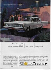 1965 Mercury Ford Car Mountain Shadows Scottsdale Original Color Poster Print Ad picture
