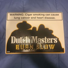 Dutch Masters Burn Slow Tin Wall Sign Almost 16 1/2