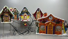Vintage Mr. Christmas Mickey's Clock Shop Disney Village 1993 WORKS 🎄 picture