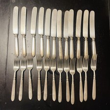 18-Piece Lot of Vintage Keen Kutter Silverware: 12 Dinner Forks And 12 Knives picture