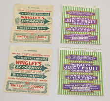 Vintage WRIGLEYS JUICY FRUIT & SPEARMINT Gum Wrapper Lot 1920s? Advertising picture