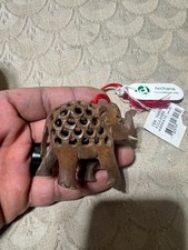 Small Ten Thousand Villages Archana India Carved Wood Elephant picture