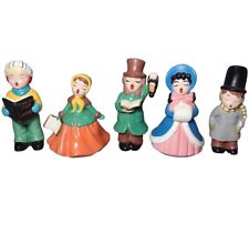 Vintage Hobbyist 1969 Ceramic Christmas Village Carolers Hand Painted 5pc picture