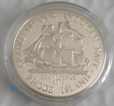 Rhode Island Cradle of Our American Navy Sailing Ship STERLING SILVER Medal 1973 picture
