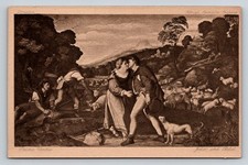 Palma Vecchio Jakob und Rahel Postcard Dresden Königl. Gemälde-Galerie Art picture